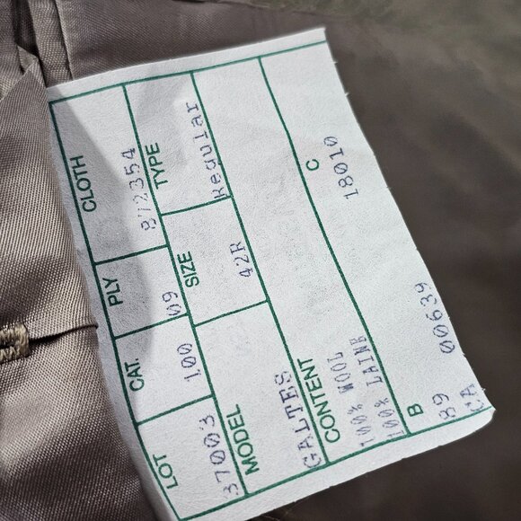 Andrew Davis 42R 35x29 Beige Solid 2-Button Suit R756 - Picture 12 of 15